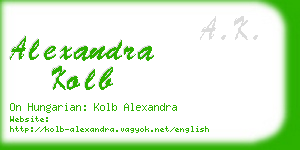 alexandra kolb business card